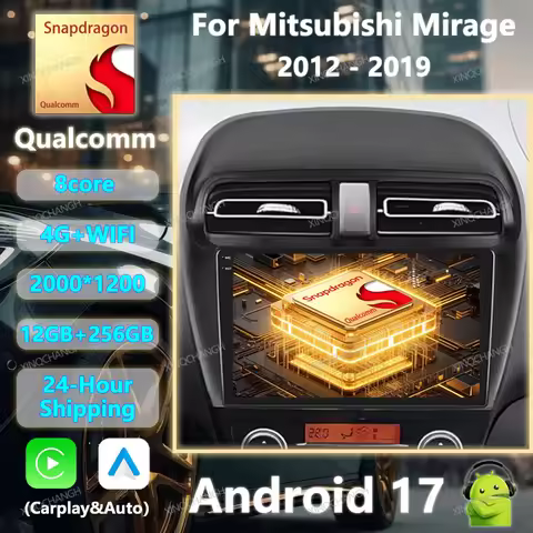 Mitsubishi Mirage Attrage Android 17 Car Radio Carplay Auto For Mitsubishi Mirage Attrage 2012 2018 