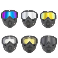 Driving mask หน้ากากหมวกกันน็อค แว่นวิบาก หน้ากากพร้อมแว่น  ใส่กันลม กันแดด ใส่ตัดหญ้า ตัดกิ่งไม้ ทำ