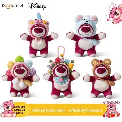 Disney Lotso Plush Phone Charm, Cosplay Headgear Series Bag Pendant, Car Decoration, Soft Portable C