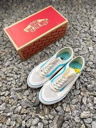 VANS 萬斯Style  36半月包頭 灰白果凍條霧霾藍米色低幫滑板情侶鞋 硫化帆布鞋