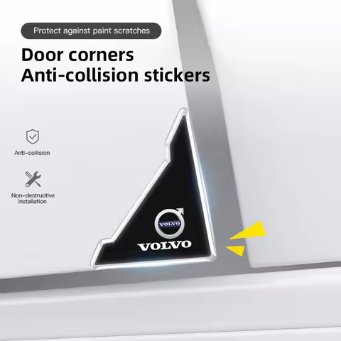 2/4Pc Car Door Corner Cover Sticker Anti Scratch Protection Decals For Volvo XC90 V90 V60 XC60 V40 E