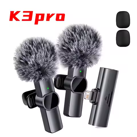 Wireless Lavalier Microphone 1 Set Long Standby Lapel Mic Wireless Collar Clip Microphone For Phone 
