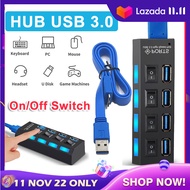 ช่องต่อUSB 3.0 แบบ 4ช่อง อุปกรณ์เพิ่มช่องต่อ USB 4 พอร์ต USB HUB3.0 4port (มีสวิทช์) 4 พอร์ต USB 3.0