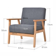 EHOME เก้าอี้โซฟาสไตล์สแกนดิเนเวีย  ที่นั่ง1/2/3/4คนโซฟาไม้บีชผ้าคลุมโซฟาพร้อมสำหรับห้องนั่งเล่นโฟม