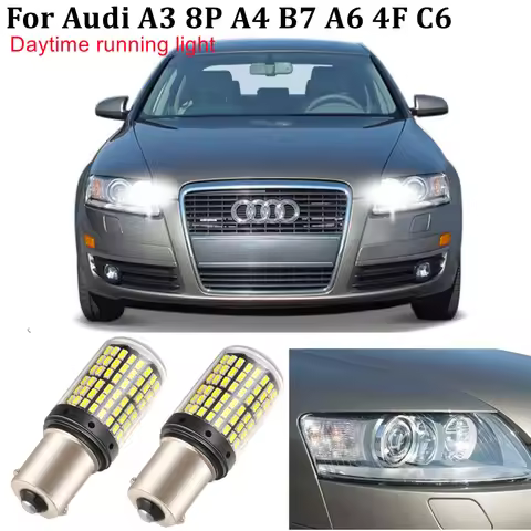 2x Canbus White No Error LED bulb Daytime running light DRL For 2004 2005 2006 2007 2008 Audi A3 8P 