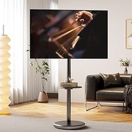 Rolling TV Stand with Wheels for 10-46 Inch Flat Screen TVs Up to 88lbs, Height Adjustable Portable 