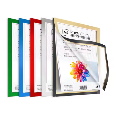 Magnetic Bright Picture Frame Wall Photos Display Sticker A4/A3/A5/A6 Album Photographs Shown Digita
