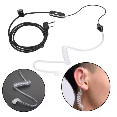 FBI Style Walkie Talkie Headset for Baofeng Practical Earphone Earpiece Auricular Walkie Talkie 2 Pi