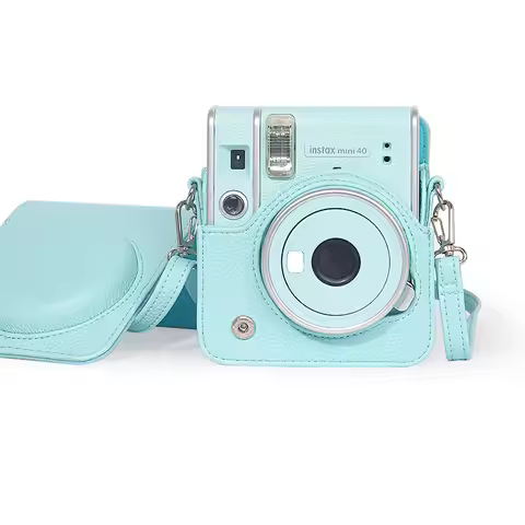 Silicone/PU Leather Camera Case for Fujifilm Instax Mini 40 Instant Film Camera Crystal Clear Bag Co