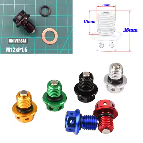 M12x1.5 Magnetic Engine Oil Drain Plug and Washer Gasket For Honda CRF XR Z50 CR80 50cc 90/110/125/1
