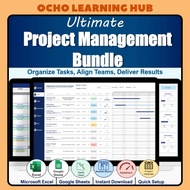 Ultimate Project Management Bundle | Excel & Google Sheets Bundle | Gantt Chart, Kanban Board, Dashb