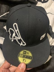 絕版 二手 古著 New Era  亞特蘭大 勇士 Atlanta Braves mlb 全封 老帽 棒球帽 cap m 約57cm