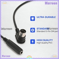 WARREEN 6.35mm to MIDI 5 Pin Cable, 90 Degree Plug and Play Sound Adapter Cable, Universal 30cm/11.8