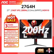 AOC 27G4H 27" 200Hz Gaming Monitor - Fast IPS/0.3ms/1920x1080 (FHD)/AdaptiveSync