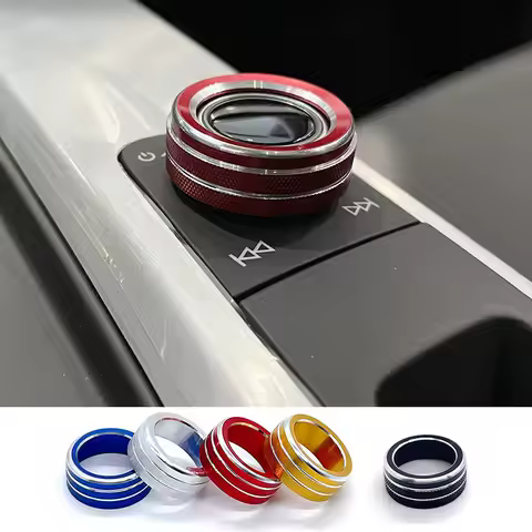 Car Audio Volume Control Button Knob Circle Ring Cover Decoration Trim Interior Automobiles Accessor