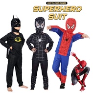 Kids Spideman/bat/ Superhero Cosplay Mask Halloween Costume Children Boys Girls Coser Toys