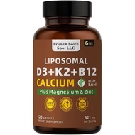 (ffxpiu) Vitamin D3 K2 B12 with Calcium Magnesium Zinc – 6-in-1 Bone & Muscle port Complex |  D3 500