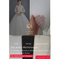Hard Tile Fabric KAKU Hard Tulle/ per Yard (90cm/0.9 meters) Multifunction Kurnia ALAM
