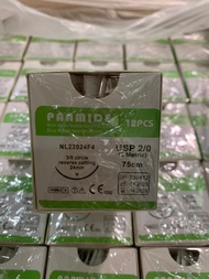 Suture ไหมเย็บแผล PAMIDE Nylon 12pcs/Box ติดเข็ม ไม่ละลาย