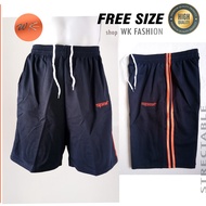 Seluar Lelaki Sukan Casual Men Stripe Pant shot pants knee / Free Size [W55-01]
