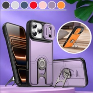 Adjustable Stand Ring Holder Phone Case For iPhone 17 Pro Max Air Casing Slide Camera Protect Shockp