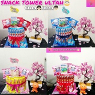Snack Tower Birthday / Snack Tower Ultah / Snack Ultah (Boys/Girls)