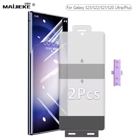 2PCS HD Front Hydrogel Film For Samsung Galaxy S23 Ultra S21 S22 Ultra S10 5G S9 Note 20 Ultra Note 