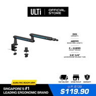 ULTi Aura RGB Mic Boom Arm, Height Adjustable, 360º Rotatable for Podcasters, Musicians, and Broadca