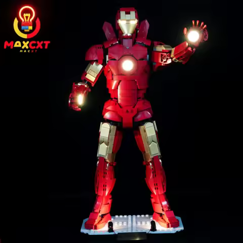 MAXCXT LED Light For LEGO 76344 Super Heroes Marvel Iron Man Mark 3 Collectors' Edition DIY Decorati