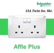Schneider AFFLE PLUS Switches-13A-13A Twin-15A Switch socket.20A DP sw. 1Gang-2Gang-3Gang-4Gang 1Way