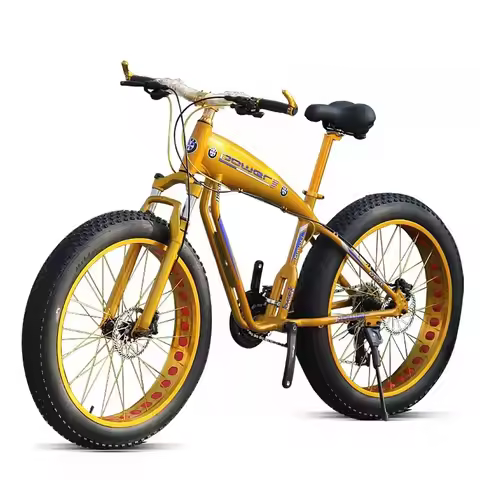 Vélo de Montagne Snowmobile Men's Fat Tire Mountain Bike Variable Speed Off-road ATV Chopper Bike