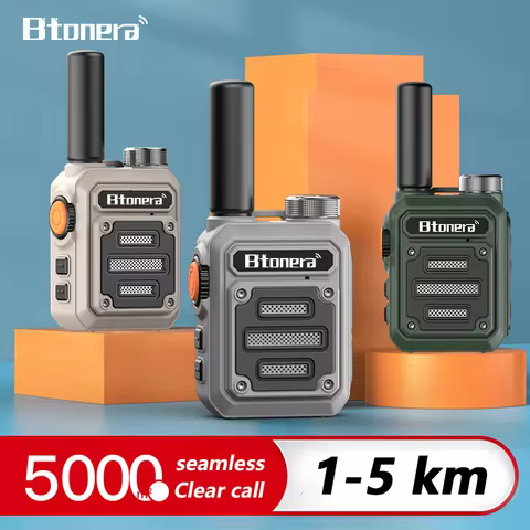 BTONERA BT-330 Mini Walkie Talkie PMR 446 USB Portable Two-way Radio dual PTT Walkie-talkies Portabl