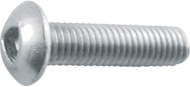 TRUSCO B1010516 Triangle Hole Button Bolts, Stainless Steel, Size M5 x 0.6 Inches (16 mm), Pack of 7