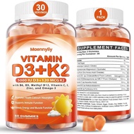 Vitamin D3 K2 Gummies for Adults - Vitamin D3 5000IU + K2 (MK-7) 120mcg - Sugar-Free D3 and K2 Suppl