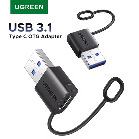 UGREEN USB A to Type C Adapter USB 3.1 Gen1 18W Fast Charging OTG Connector for Laptop Smartphone Ta