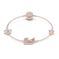 Swarovski 施華洛世奇 SWAROVSKI 施華洛世奇Dazzling Swan系列5485876玫瑰金色隱形磁扣天鵝手鏈- # pink Picture Color