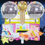 OPTIMISTI 4/6pcs Roller Skate Balloon Set, Radio 4D 4D Disco Air Ball, Inflatable Disco Ball Hip Hop