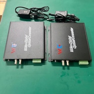 Signal converter 02 Channel Video + DATA RS485 to optical SM 20km, WT-S2V1D3-T/R (Includes 02 DC5V1.