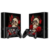 New style rose skull GAME ACCESSORIES Vinyl Decals Sticker For Xbox 360 E Game Console And Controller Skin TN-Xbox360E-0157 new design