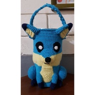 Yeti Fox Crochet Glass Bag