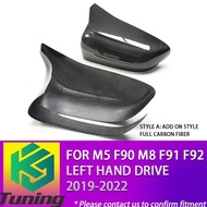 ABS/ Carbon Fiber Side Door Mirror Cover For BMW M5 F90 M8 F91 F92 Left Hand Drive Version 2019 2020
