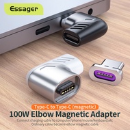 Essager 100วัตต์ USB Type C อะแดปเตอร์แม่เหล็กสำหรับ Mackbook Pro หัวเว่ย USB-C แปลงประเภท-C ชายกับ 