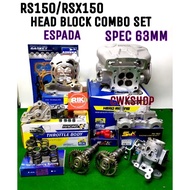 COMBO RSX150 RS150 PACKAGE COMBO HEAD BLOCK SPEC 63MM （20/23 ＆BLOCK63MM）