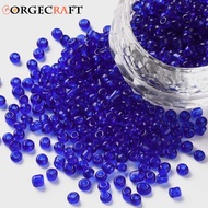 1pound Glass Seed Beads Transparent Round Blue 8/0 3mm Hole: 1mm 10000 beads/pound