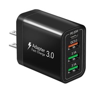 Fine 120W Fast 60W+3USB+PD20W Fast Charger Adapter Universal USBQualcomm3.0 Port /PD Type-C Mobile