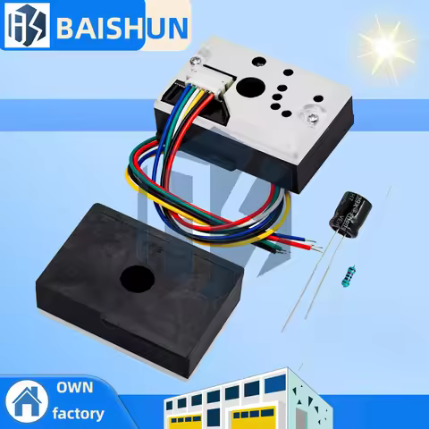 1PCS cCompact Optical Dust Sensor Compatible GP2Y1010AU0F GP2Y1010AUOF Smoke Particle Sensor With Ca