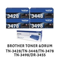Brother Toner TN-3428 TN3428 / TN-3448 TN3448 / TN-3478 TN3478 / TN-3498 TN3498 Drum DR-3455 DR3455