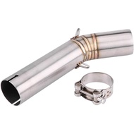 51mm Motorcycle Middle Pipe Connection Link Pipe Stainless Steel Mid-Pipe Link Pipe Tube 51mm Adapte