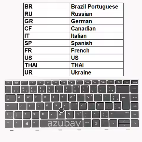 Keyboard For HP Elitebook 840 846 G5, 840 846 G6, 745 G5 G6, Brazilian Portuguese German Italian Spa
