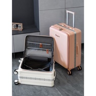 Front-opening luggage case, 19-inch women's trolley case20Aluminum frame large capacity travel lugga